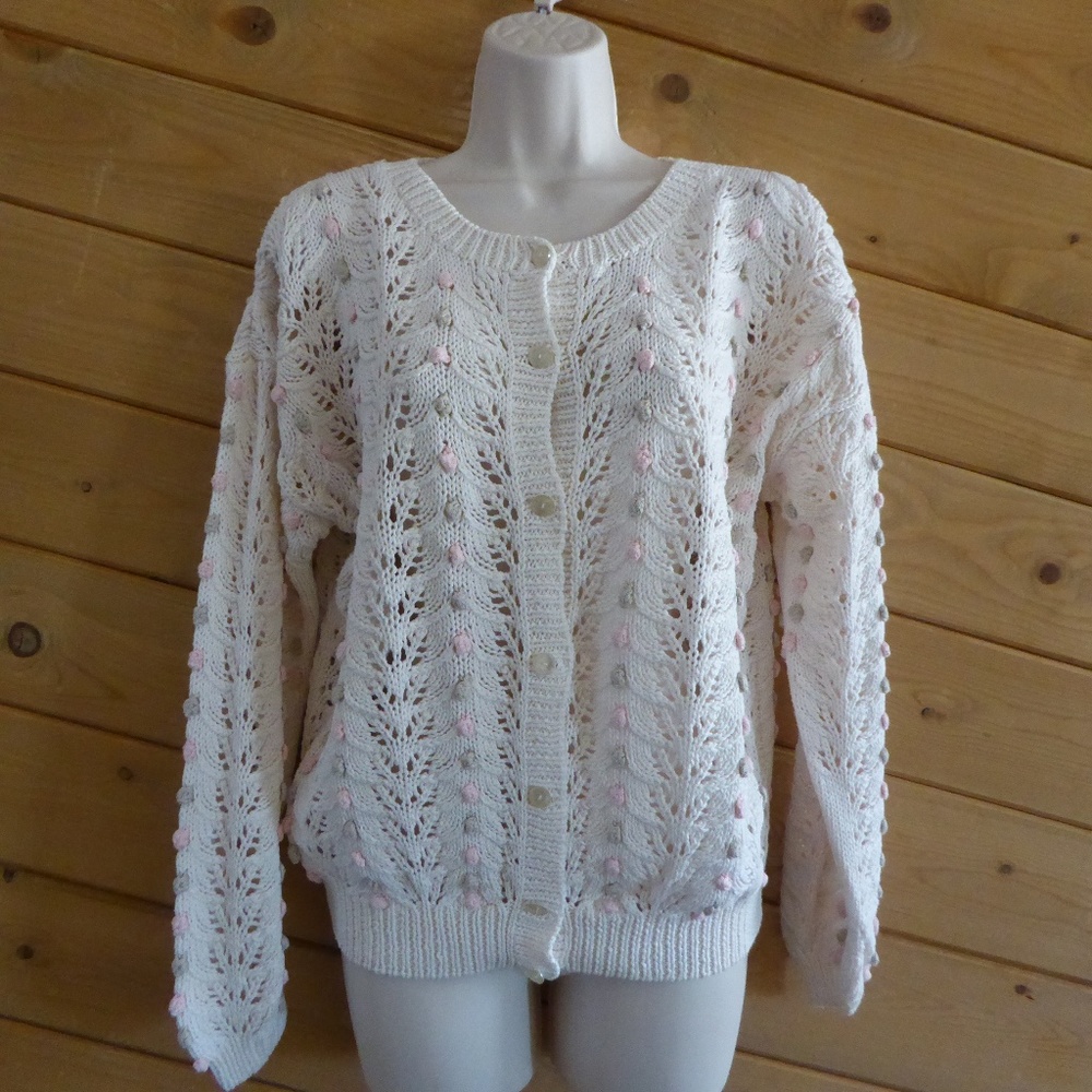Handmade Button Front Long Sleeve Cardigan Sweater